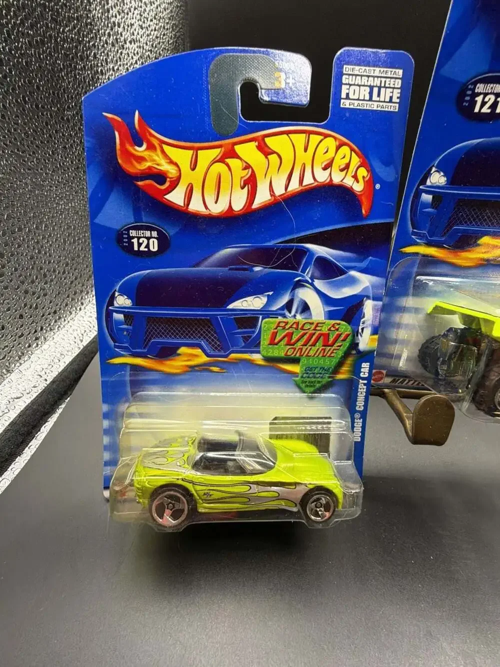 2002 Hot Wheels Collector #120 Dodge Concept Car and #121 Shock Factor Die-Cast